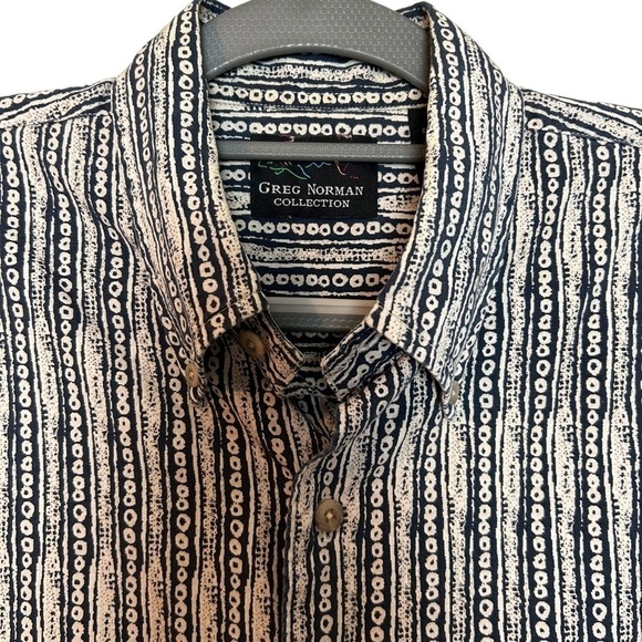 Greg Norman Collection Full Button Down Short Sleeve Shirt Sz. M - Picture 5 of 13